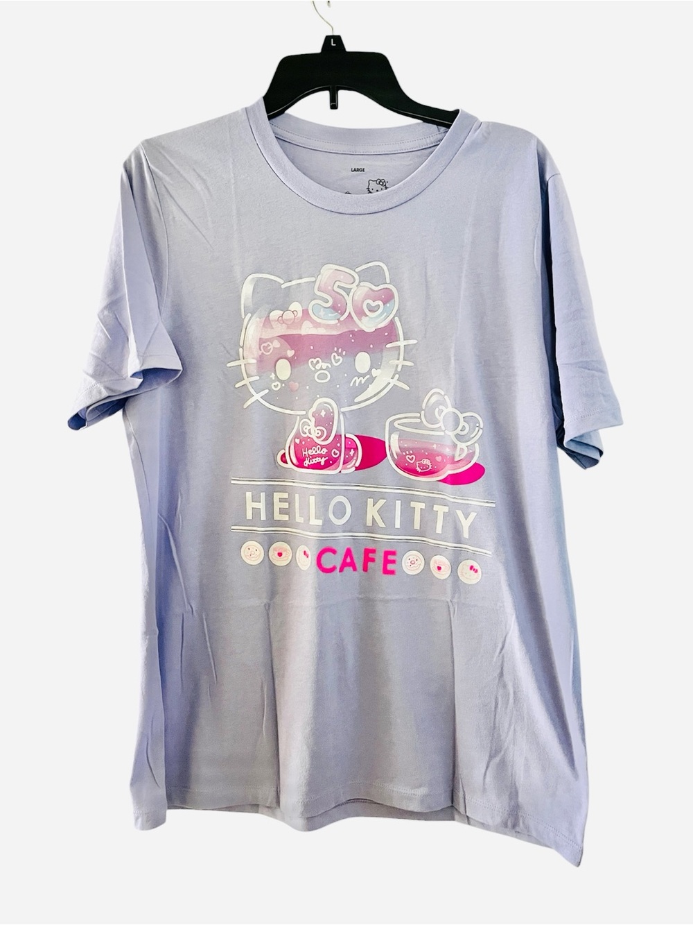 Hello Kitty Lavender Tee with Pastel Cafe Tag